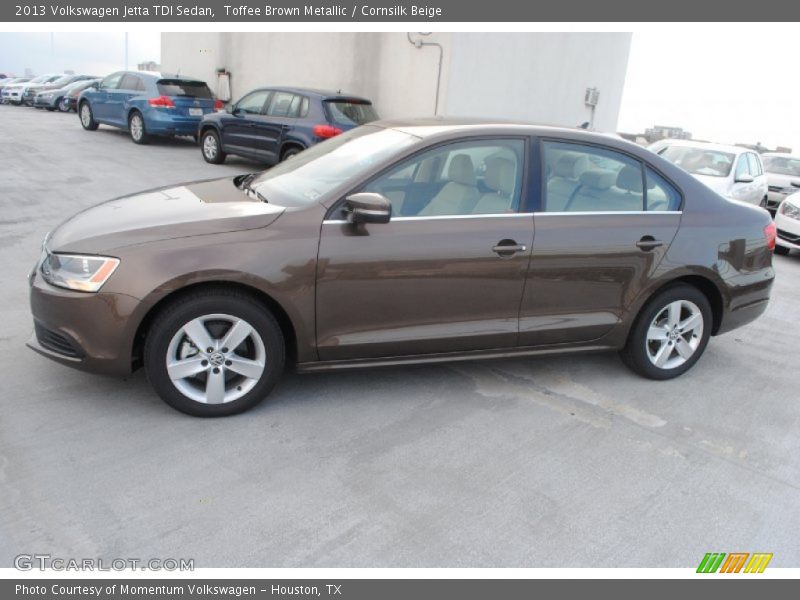 Toffee Brown Metallic / Cornsilk Beige 2013 Volkswagen Jetta TDI Sedan