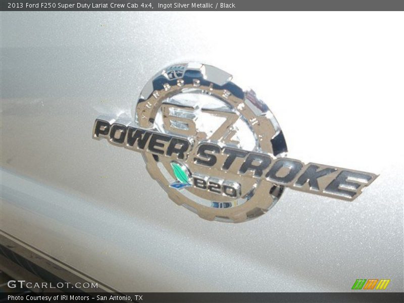 Ingot Silver Metallic / Black 2013 Ford F250 Super Duty Lariat Crew Cab 4x4