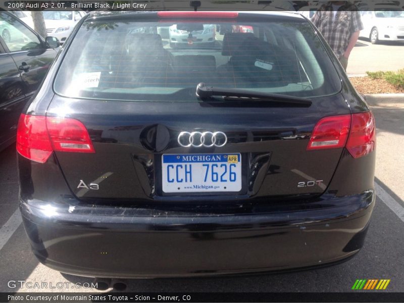 Brilliant Black / Light Grey 2006 Audi A3 2.0T