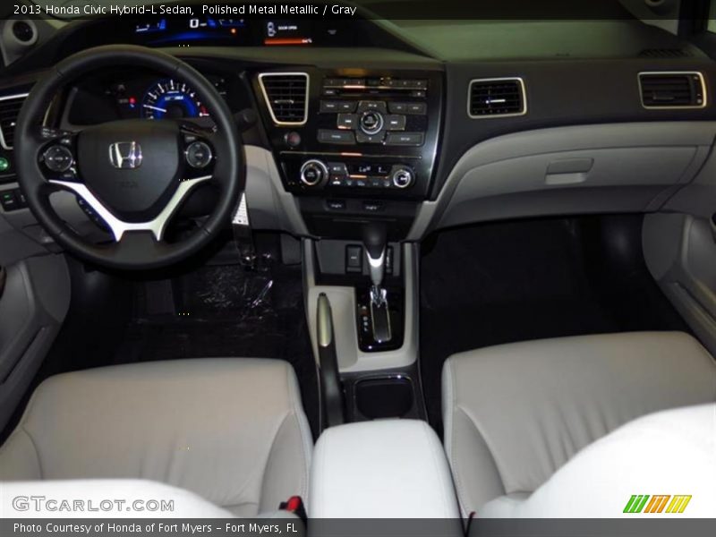 Polished Metal Metallic / Gray 2013 Honda Civic Hybrid-L Sedan