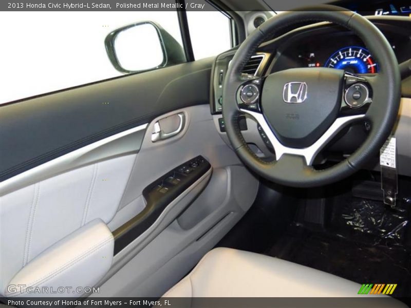 Polished Metal Metallic / Gray 2013 Honda Civic Hybrid-L Sedan