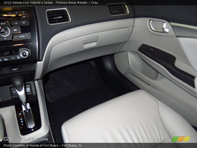 Polished Metal Metallic / Gray 2013 Honda Civic Hybrid-L Sedan