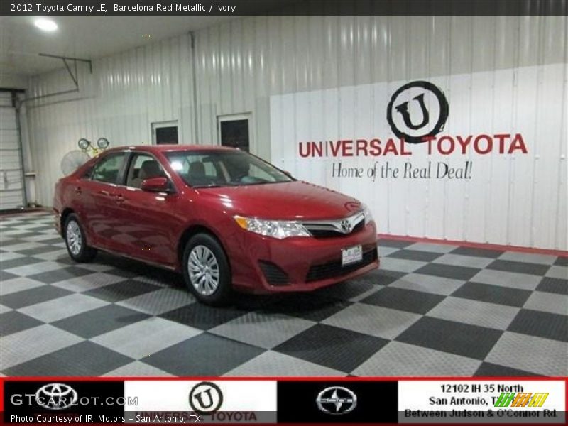 Barcelona Red Metallic / Ivory 2012 Toyota Camry LE