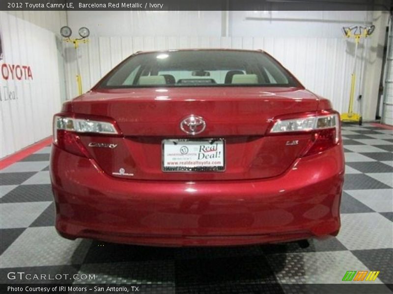 Barcelona Red Metallic / Ivory 2012 Toyota Camry LE
