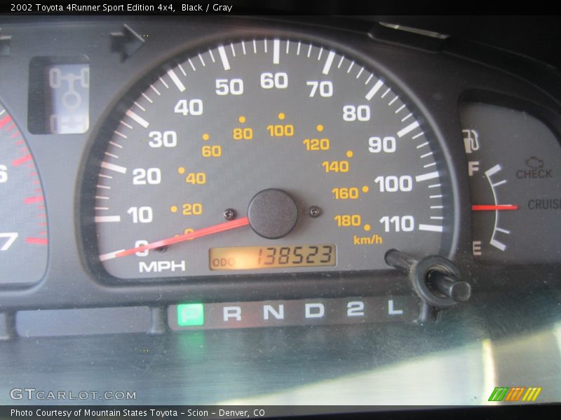 Black / Gray 2002 Toyota 4Runner Sport Edition 4x4