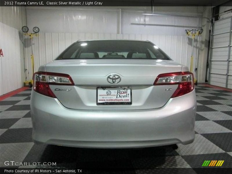 Classic Silver Metallic / Light Gray 2012 Toyota Camry LE