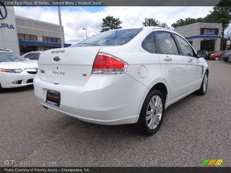 Oxford White / Medium Stone 2008 Ford Focus SE Sedan