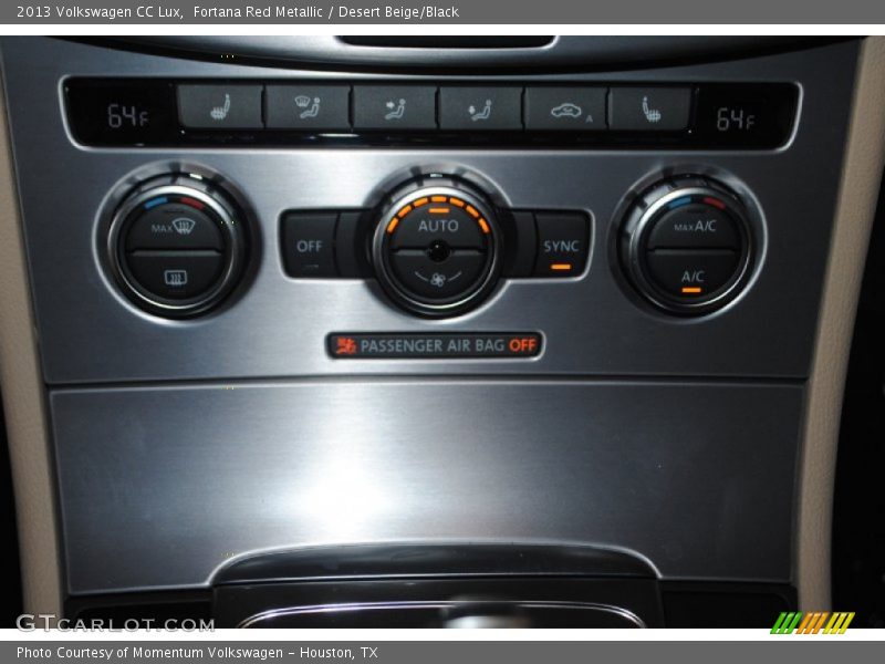 Fortana Red Metallic / Desert Beige/Black 2013 Volkswagen CC Lux
