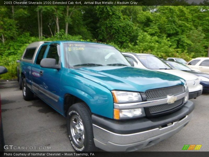 Arrival Blue Metallic / Medium Gray 2003 Chevrolet Silverado 1500 Extended Cab 4x4
