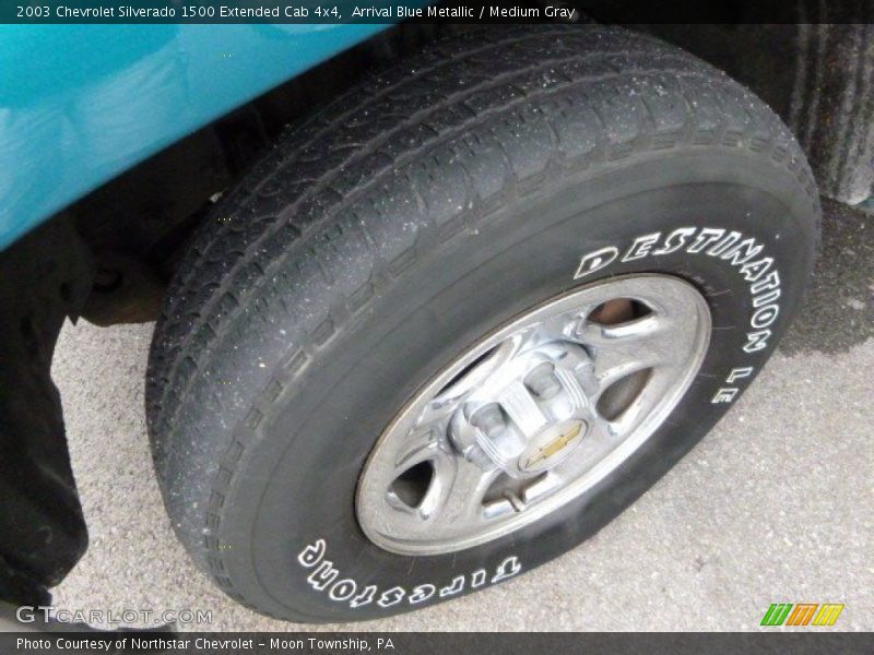 Arrival Blue Metallic / Medium Gray 2003 Chevrolet Silverado 1500 Extended Cab 4x4
