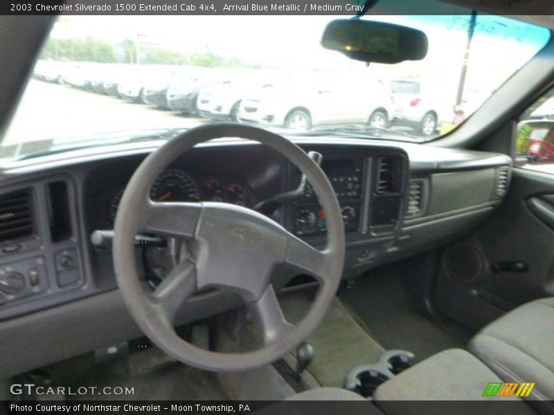 Arrival Blue Metallic / Medium Gray 2003 Chevrolet Silverado 1500 Extended Cab 4x4