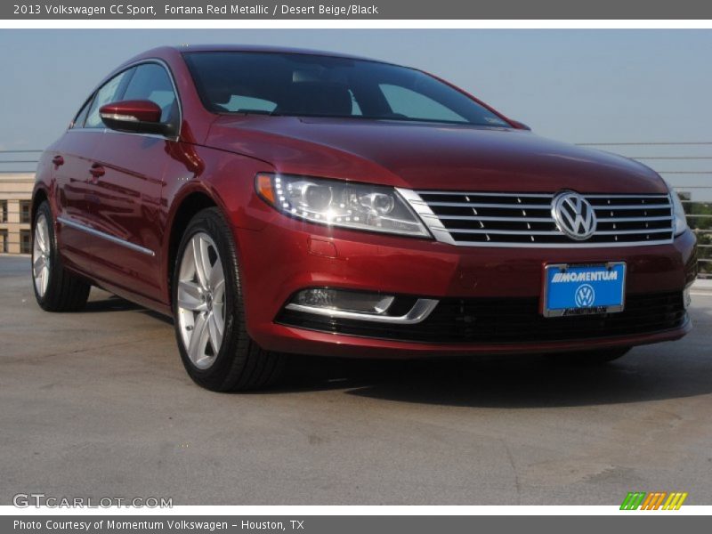 Fortana Red Metallic / Desert Beige/Black 2013 Volkswagen CC Sport