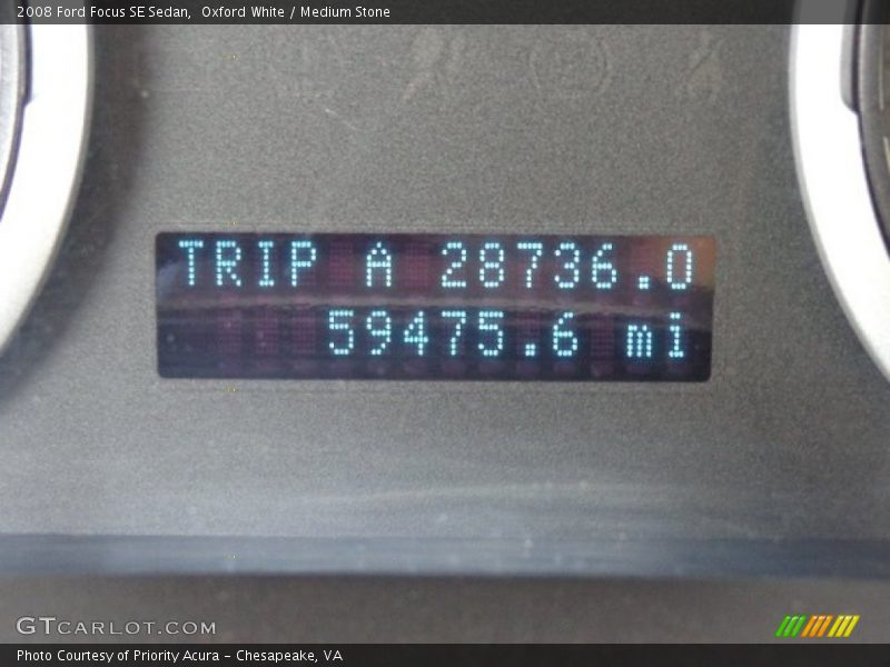 Oxford White / Medium Stone 2008 Ford Focus SE Sedan