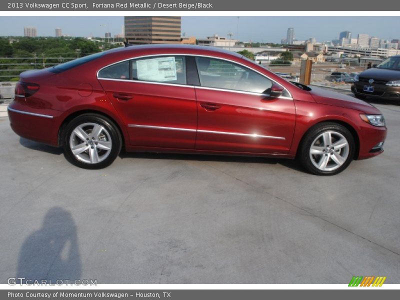 Fortana Red Metallic / Desert Beige/Black 2013 Volkswagen CC Sport