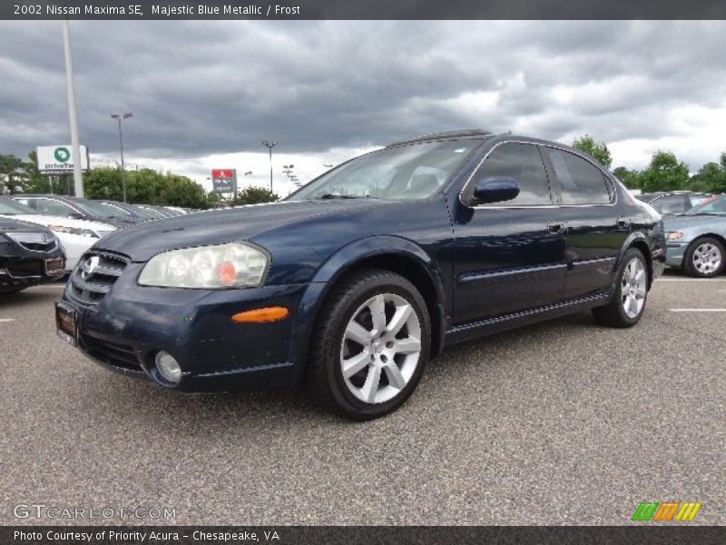 Majestic Blue Metallic / Frost 2002 Nissan Maxima SE