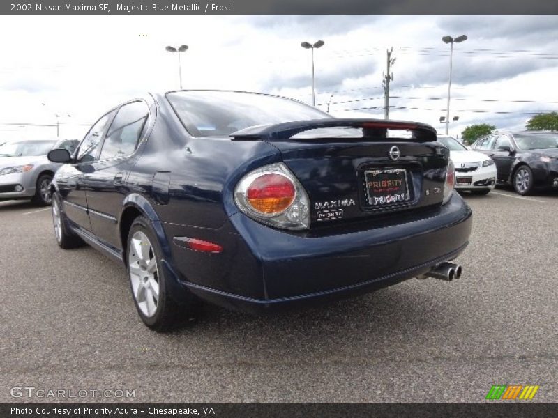 Majestic Blue Metallic / Frost 2002 Nissan Maxima SE
