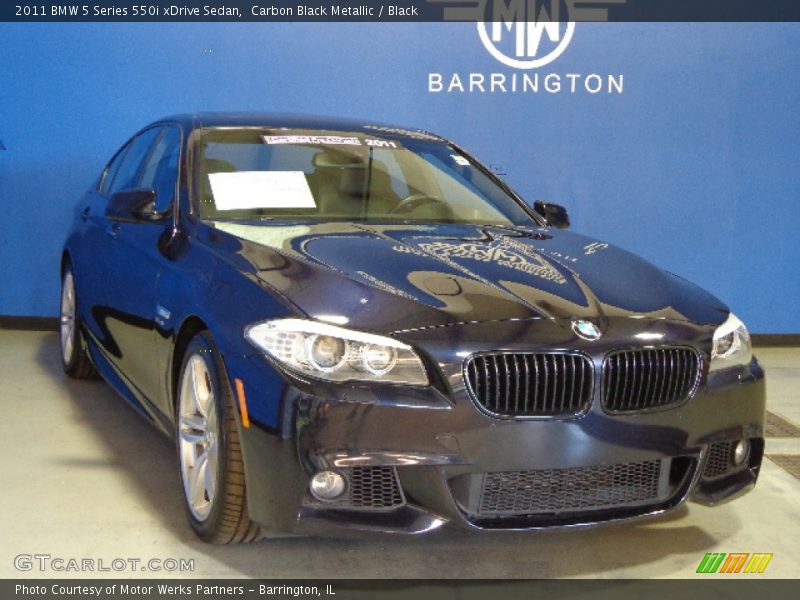 Carbon Black Metallic / Black 2011 BMW 5 Series 550i xDrive Sedan