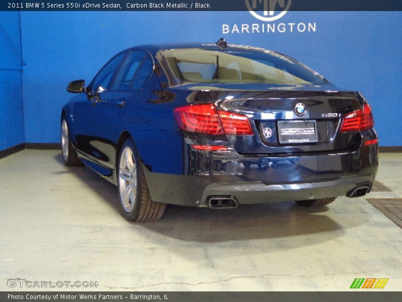 Carbon Black Metallic / Black 2011 BMW 5 Series 550i xDrive Sedan