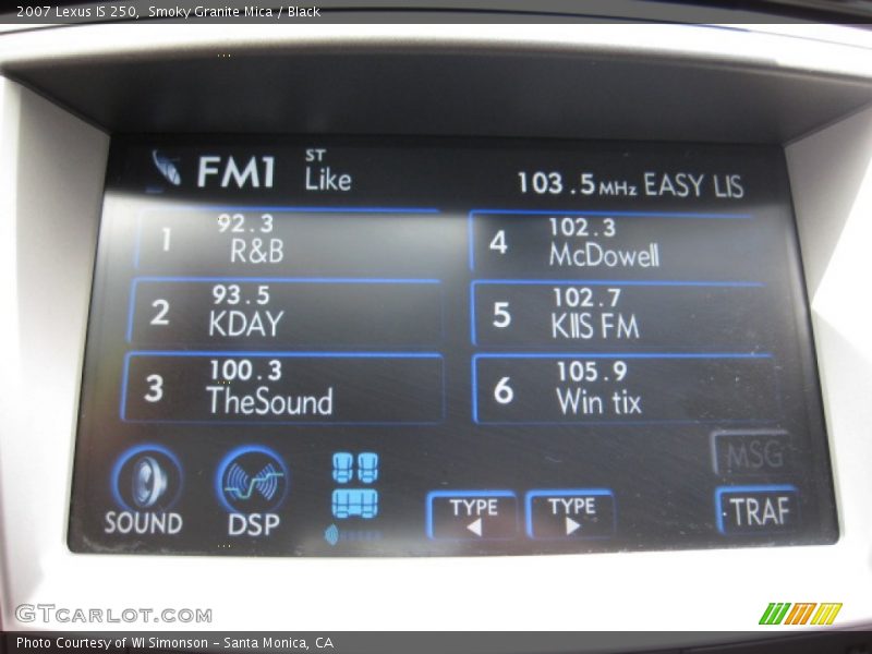 Smoky Granite Mica / Black 2007 Lexus IS 250