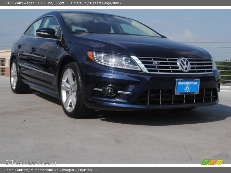 Night Blue Metallic / Desert Beige/Black 2013 Volkswagen CC R-Line