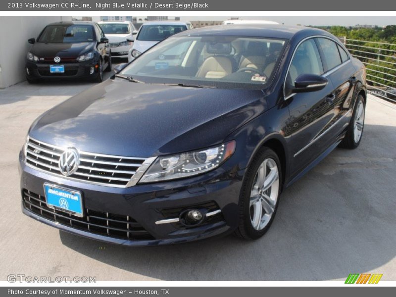 Night Blue Metallic / Desert Beige/Black 2013 Volkswagen CC R-Line