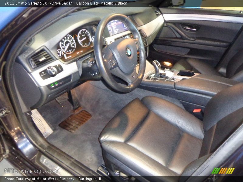 Carbon Black Metallic / Black 2011 BMW 5 Series 550i xDrive Sedan
