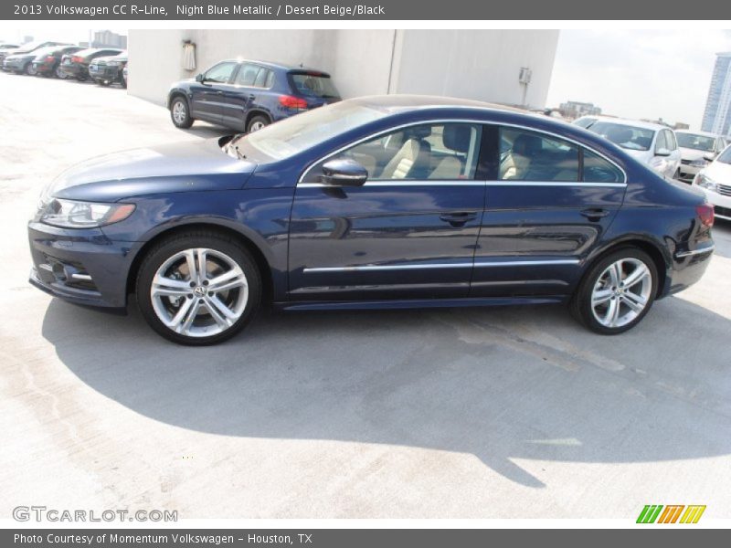 Night Blue Metallic / Desert Beige/Black 2013 Volkswagen CC R-Line