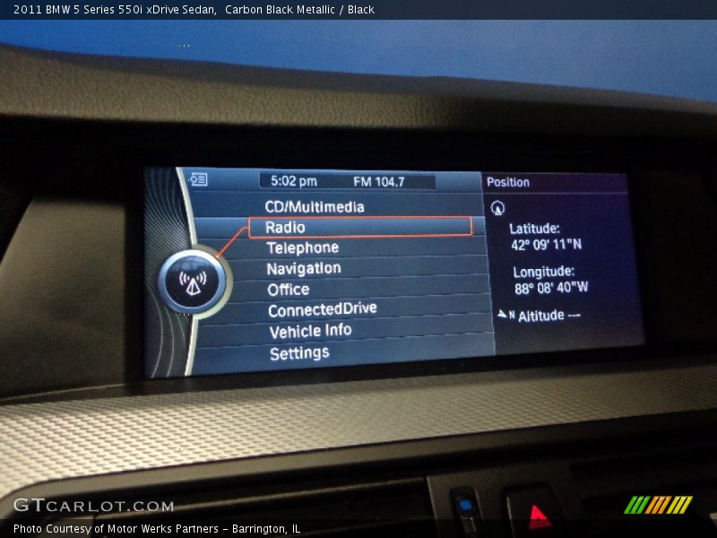 Carbon Black Metallic / Black 2011 BMW 5 Series 550i xDrive Sedan