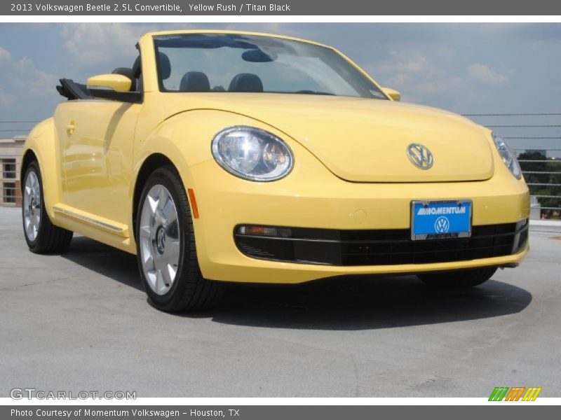 Yellow Rush / Titan Black 2013 Volkswagen Beetle 2.5L Convertible