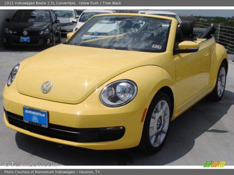 Yellow Rush / Titan Black 2013 Volkswagen Beetle 2.5L Convertible