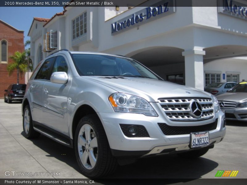 Iridium Silver Metallic / Black 2010 Mercedes-Benz ML 350