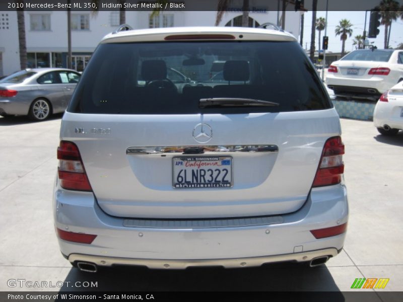 Iridium Silver Metallic / Black 2010 Mercedes-Benz ML 350