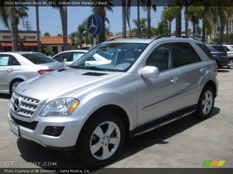Iridium Silver Metallic / Black 2010 Mercedes-Benz ML 350