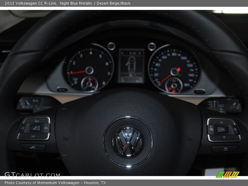 Night Blue Metallic / Desert Beige/Black 2013 Volkswagen CC R-Line