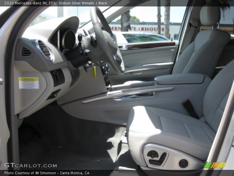 Iridium Silver Metallic / Black 2010 Mercedes-Benz ML 350