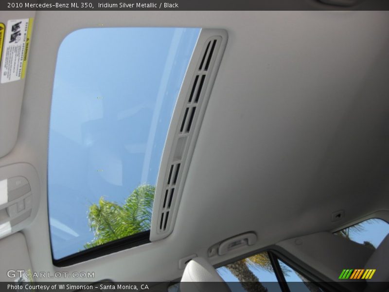 Iridium Silver Metallic / Black 2010 Mercedes-Benz ML 350
