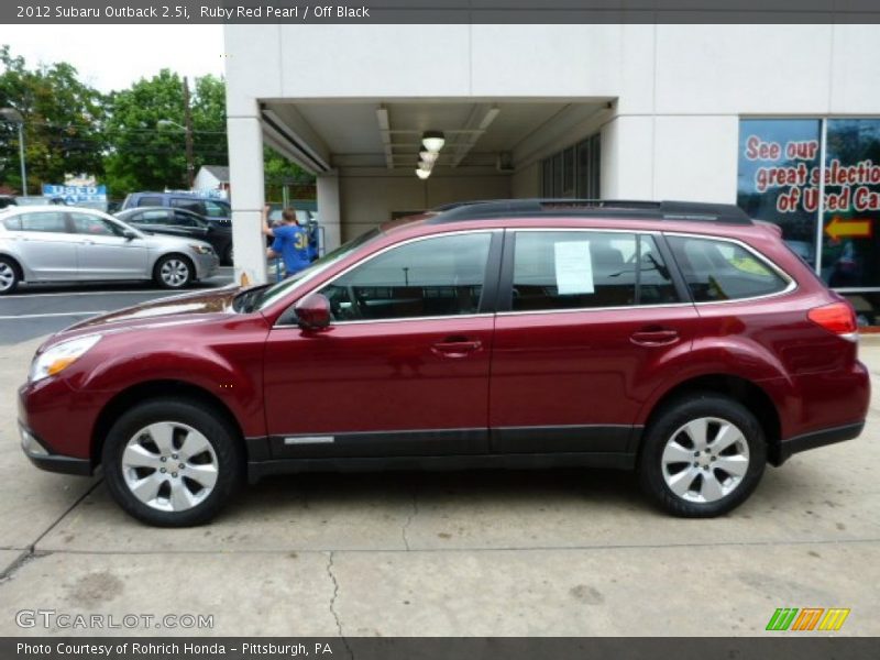 Ruby Red Pearl / Off Black 2012 Subaru Outback 2.5i