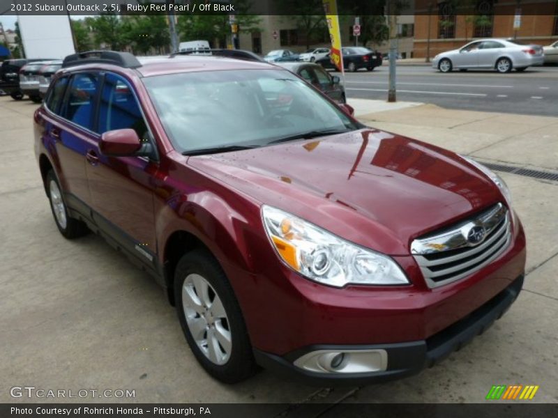 Ruby Red Pearl / Off Black 2012 Subaru Outback 2.5i