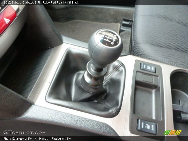 Ruby Red Pearl / Off Black 2012 Subaru Outback 2.5i