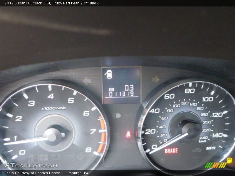 Ruby Red Pearl / Off Black 2012 Subaru Outback 2.5i