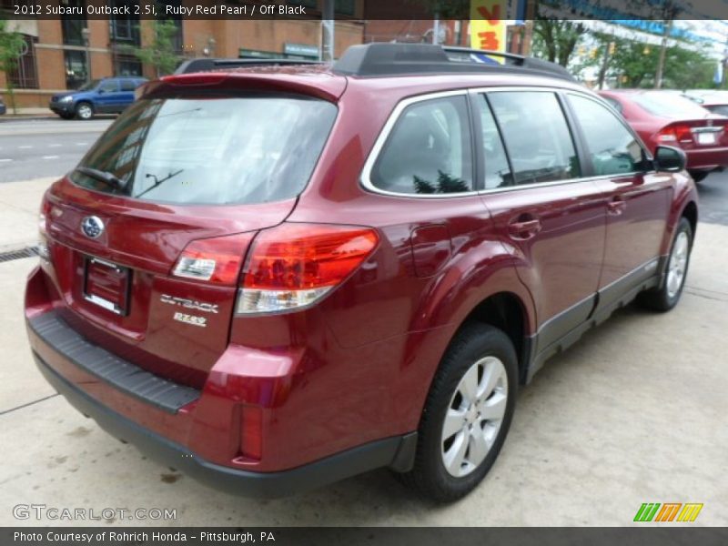 Ruby Red Pearl / Off Black 2012 Subaru Outback 2.5i