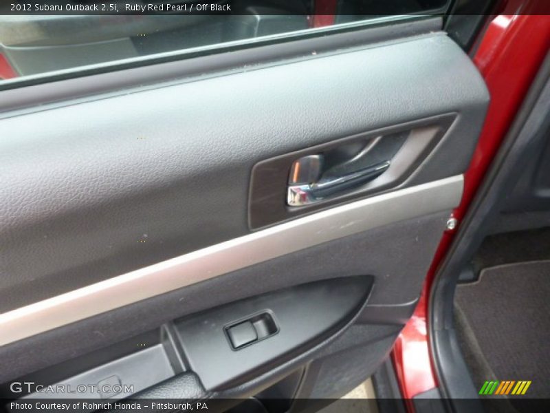 Ruby Red Pearl / Off Black 2012 Subaru Outback 2.5i