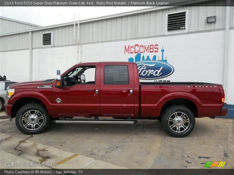 Ruby Red Metallic / Platinum Black Leather 2013 Ford F250 Super Duty Platinum Crew Cab 4x4