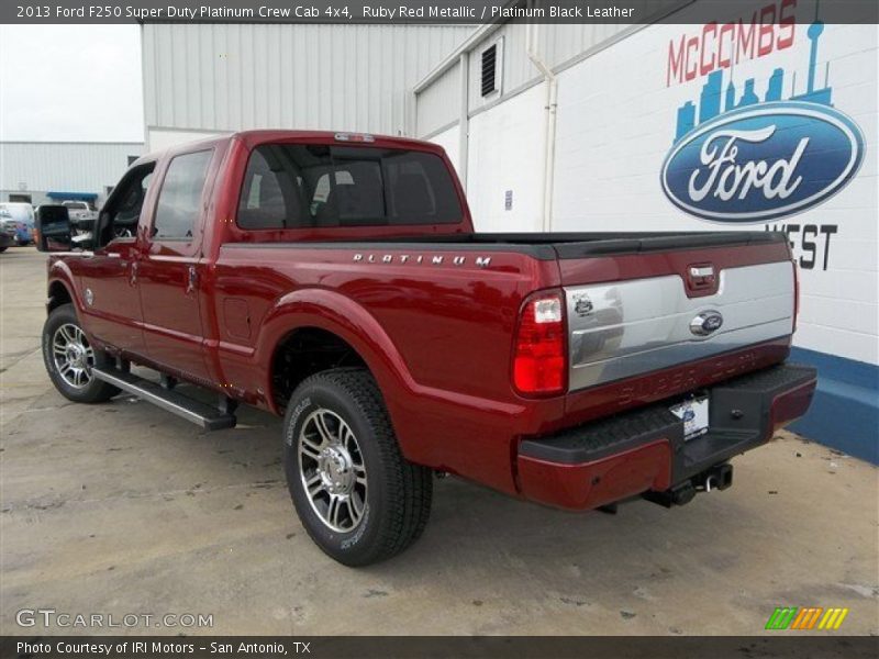 Ruby Red Metallic / Platinum Black Leather 2013 Ford F250 Super Duty Platinum Crew Cab 4x4
