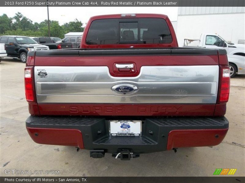 Ruby Red Metallic / Platinum Black Leather 2013 Ford F250 Super Duty Platinum Crew Cab 4x4