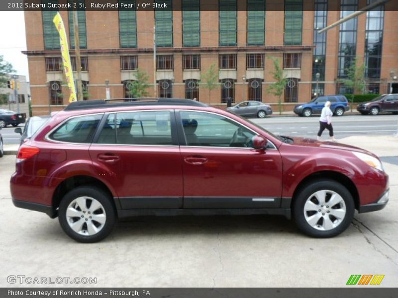 Ruby Red Pearl / Off Black 2012 Subaru Outback 2.5i