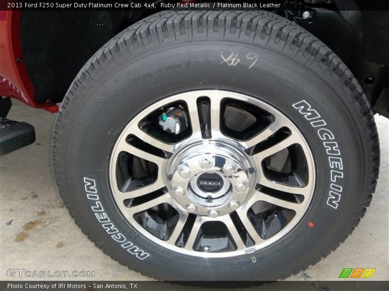 Ruby Red Metallic / Platinum Black Leather 2013 Ford F250 Super Duty Platinum Crew Cab 4x4