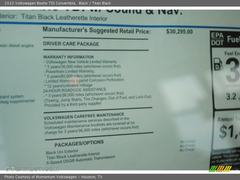 Black / Titan Black 2013 Volkswagen Beetle TDI Convertible