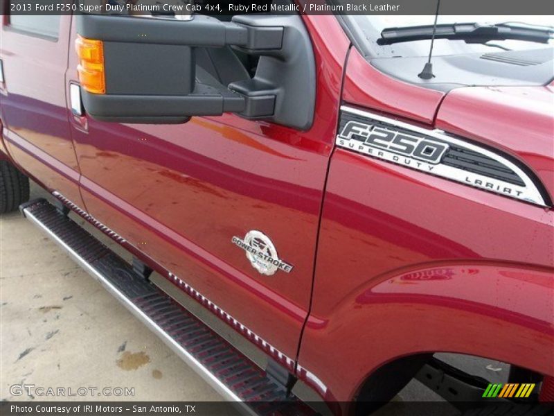 Ruby Red Metallic / Platinum Black Leather 2013 Ford F250 Super Duty Platinum Crew Cab 4x4