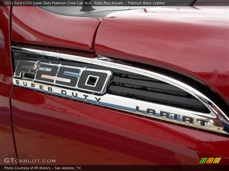 Ruby Red Metallic / Platinum Black Leather 2013 Ford F250 Super Duty Platinum Crew Cab 4x4